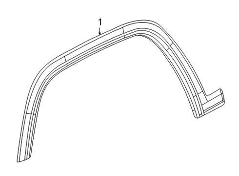 2024 Jeep Wagoneer Exterior Trim - Fender Diagram