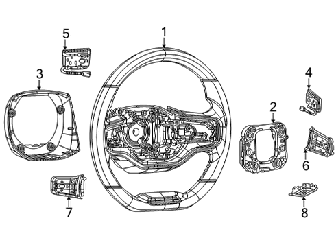 2024 Jeep Grand Wagoneer Signal Switch Diagram for 68423944AA