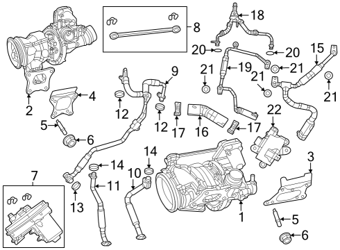 2023 Jeep Grand Wagoneer L Turbocharger Diagram for 68358314AI