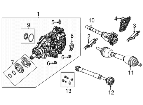 2023 Jeep Grand Cherokee L Mount Bracket, Front Diagram for 68427771AB