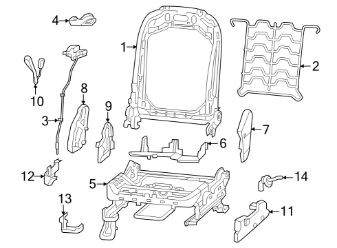 2024 Jeep Wrangler Passenger Seat Components Diagram 3 - Thumbnail