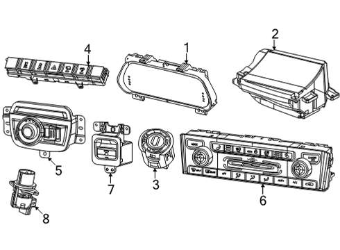 2021 Jeep Grand Cherokee L Instrument Cluster Diagram for 68381138AO