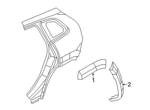 2022 Jeep Cherokee Exterior Trim - Quarter Panel Diagram 2 - Thumbnail