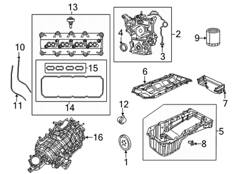 2022 Jeep Wagoneer Engine Parts & Mounts, Timing, Lubrication System Diagram 1 - Thumbnail