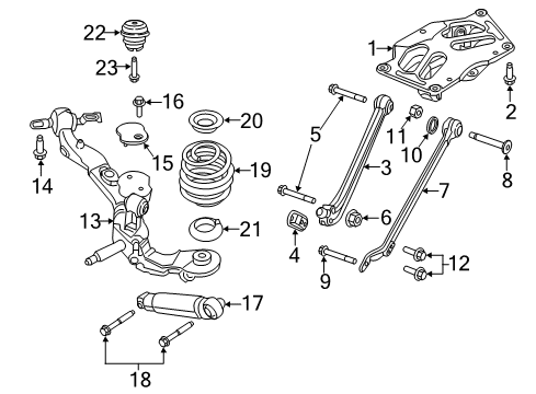 2020 Ram ProMaster City Crossmember Diagram for 68606613AA