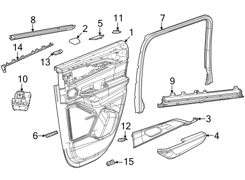 2022 Jeep Grand Cherokee Window Motor Diagram for 68499679AB
