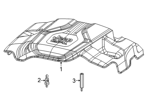 2024 Jeep Grand Cherokee L Engine Cover Diagram for 68445569AA