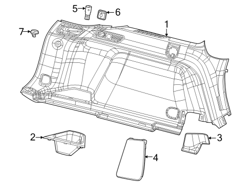 2024 Jeep Grand Cherokee Interior Trim - Quarter Panels Diagram 1 - Thumbnail