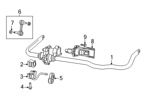 2022 Ram 2500 Stabilizer Bar & Components - Front Diagram 2 - Thumbnail
