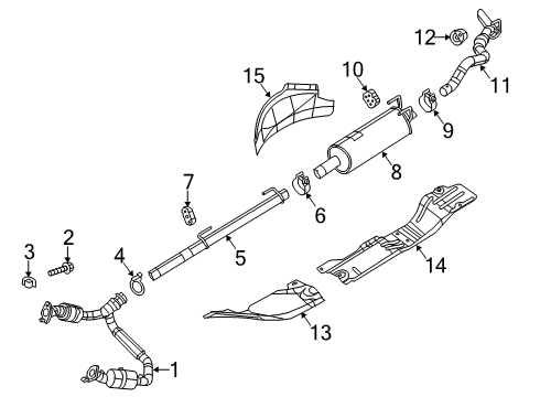 2023 Ram 2500 Exhaust Components Diagram 1 - Thumbnail