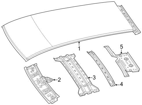 2024 Dodge Hornet Roof & Components Diagram 1 - Thumbnail