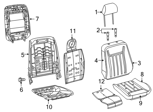 2022 Chrysler 300 Front Seat Components Diagram 6 - Thumbnail