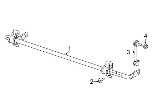 2022 Jeep Compass Rear Suspension Components, Lower Control Arm, Stabilizer Bar Diagram 2 - Thumbnail
