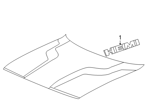 2023 Dodge Challenger Exterior Trim - Hood Diagram 2 - Thumbnail