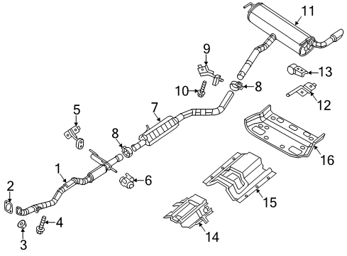 2022 Jeep Cherokee Exhaust Components Diagram 2 - Thumbnail
