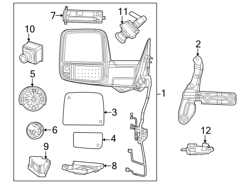 2023 Ram 2500 Outside Mirrors Diagram 2 - Thumbnail