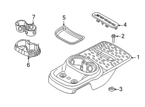 2023 Dodge Durango Center Console Diagram 3 - Thumbnail