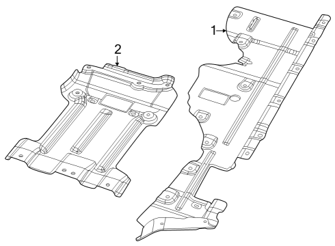 2024 Jeep Grand Cherokee Under Cover & Splash Shields Diagram