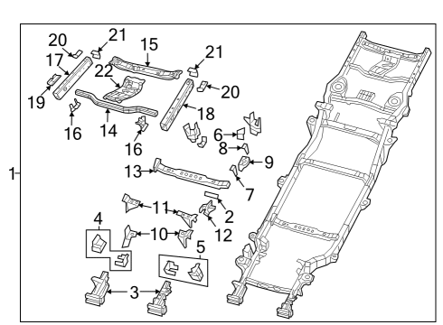 2022 Jeep Gladiator Frame & Components Diagram 2 - Thumbnail