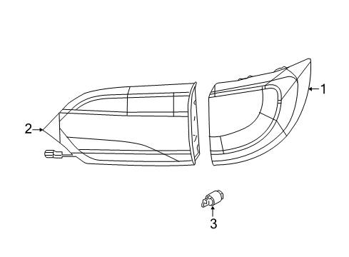 2022 Chrysler Voyager Tail Lamp Diagram for 68424932AC