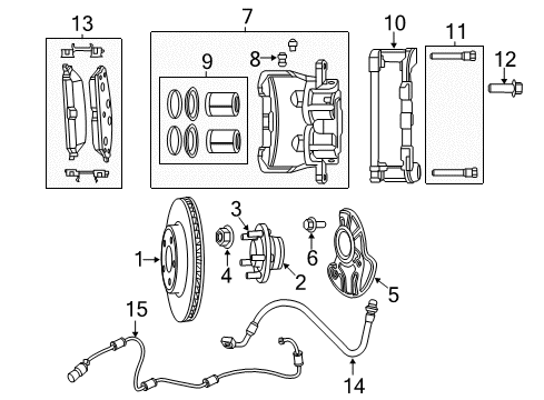 2022 Chrysler 300 Front Brakes Diagram 1 - Thumbnail