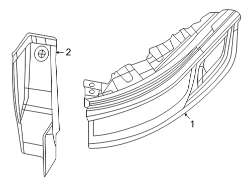 2021 Jeep Grand Cherokee L Tail Lamp Assembly, Rear Driver Side Diagram for 68421133AD