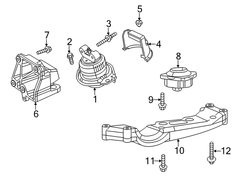 2021 Dodge Charger Engine & Trans Mounting Diagram 2 - Thumbnail