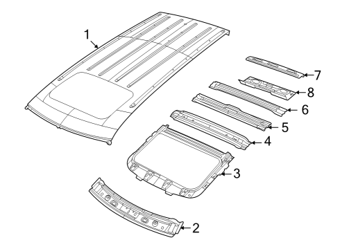 2024 Jeep Grand Cherokee Roof & Components Diagram 1 - Thumbnail