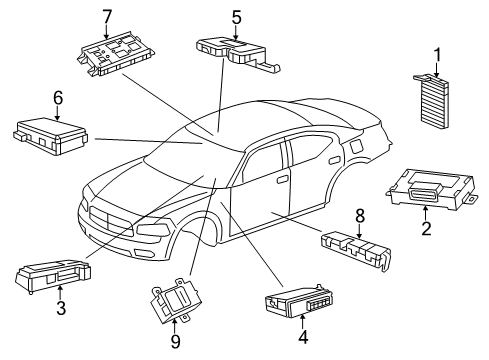 2021 Dodge Charger Body Control Module Diagram for 68500896AB