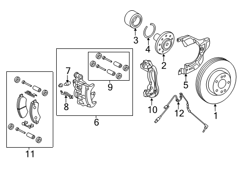 2022 Ram ProMaster 2500 Brake Components Diagram 1 - Thumbnail