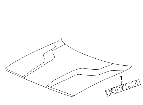 2023 Dodge Challenger Exterior Trim - Hood Diagram 1 - Thumbnail