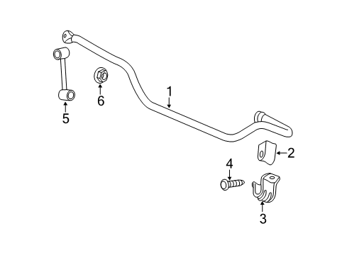 2022 Jeep Grand Cherokee WK Stabilizer Bar & Components - Front Diagram 1 - Thumbnail
