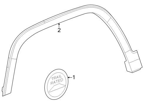 2024 Jeep Grand Cherokee Exterior Trim - Fender Diagram 2 - Thumbnail