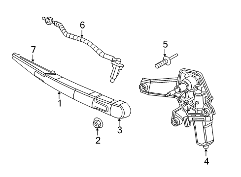 2022 Jeep Compass Wiper & Washer Components Diagram 1 - Thumbnail