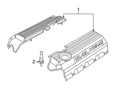 2023 Jeep Wrangler Engine Appearance Cover Diagram 4 - Thumbnail