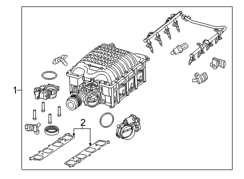 2022 Dodge Challenger Supercharger & Components Diagram