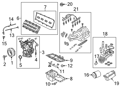 2021 Ram 2500 Engine Parts & Mounts, Timing, Lubrication System Diagram 1 - Thumbnail