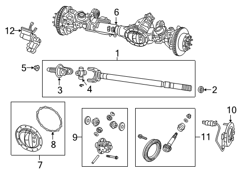 2022 Ram 2500 Front Axle & Carrier Diagram