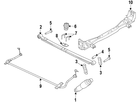 2022 Ram ProMaster 2500 Rear Axle, Stabilizer Bar, Suspension Components Diagram