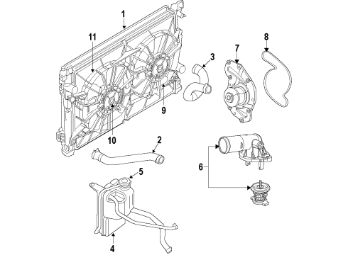 2022 Dodge Challenger Cooling System, Radiator, Water Pump, Cooling Fan Diagram 5 - Thumbnail