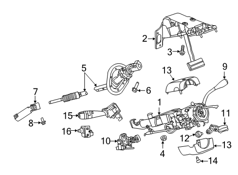 2021 Ram 1500 Classic Steering Column & Wheel, Steering Gear & Linkage Diagram 1 - Thumbnail