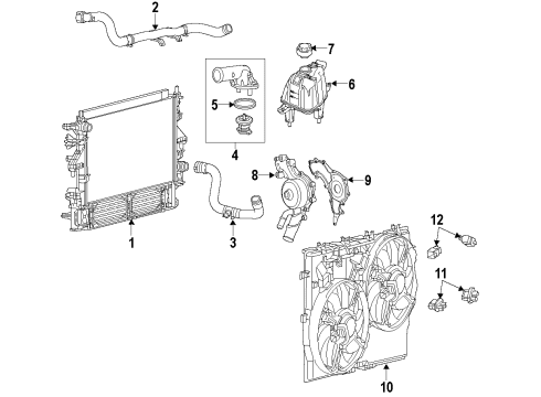 2022 Ram ProMaster 2500 Cooling System, Radiator, Water Pump, Cooling Fan Diagram 2 - Thumbnail