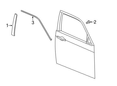 2021 Dodge Charger Exterior Trim - Front Door Diagram