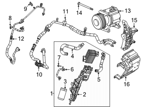 2023 Jeep Renegade Condenser Diagram for 68546711AA