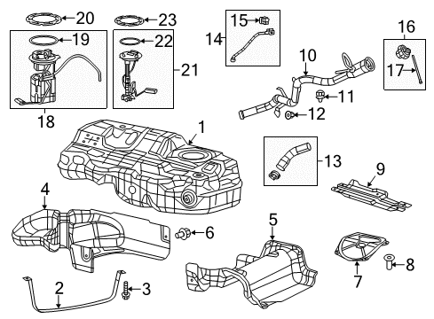 2017 Chrysler 200 Fuel Gauge Sending Unit, Driver Side Diagram for 68217193AE
