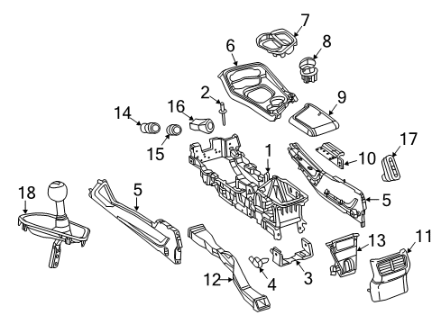 2020 Dodge Challenger Shift Knob Diagram for 7GM462VXAA