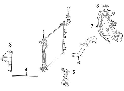 2023 Dodge Durango Radiator & Components Diagram 4 - Thumbnail