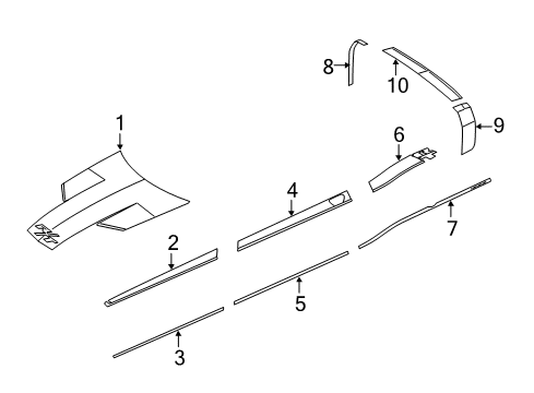 2022 Dodge Challenger Stripe Tape Diagram 1 - Thumbnail