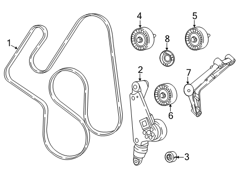 2022 Jeep Wrangler Belts & Pulleys  Diagram 5 - Thumbnail