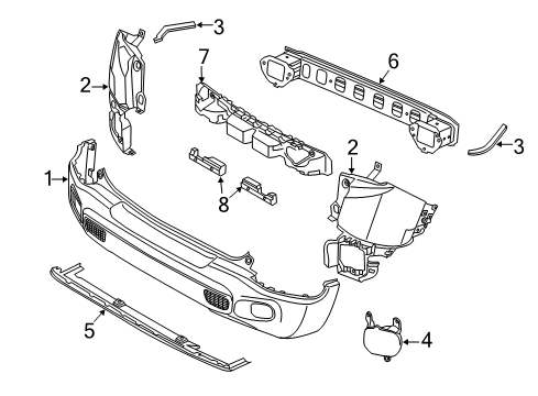 2021 Jeep Renegade Bumper & Components - Rear Diagram 2 - Thumbnail